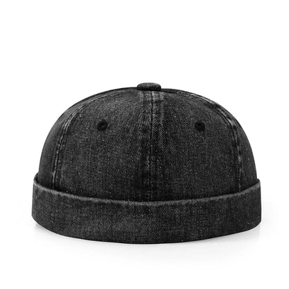 Brimless Skullies Cap Vintage Cotton Men Adjustable Landlord Docker Cap Multipurpos Beanie Hats Streetwear Dome Hat Hip Hop Hats