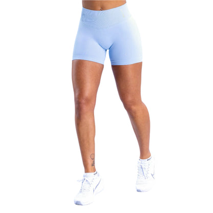 Dfyne Impact Shorts 4.5'' Low Waist Seamless Yoga Shorts Scrunch Bum Gym Shorts Women Workout Biker Stretch Fitness Short XS-XL