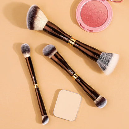 MAANGE 3pcs Dual-Head Multifunctional Makeup Brushes Sloping Foundation Concealer Brush Kabuki for Liquid Cream Blending Beauty