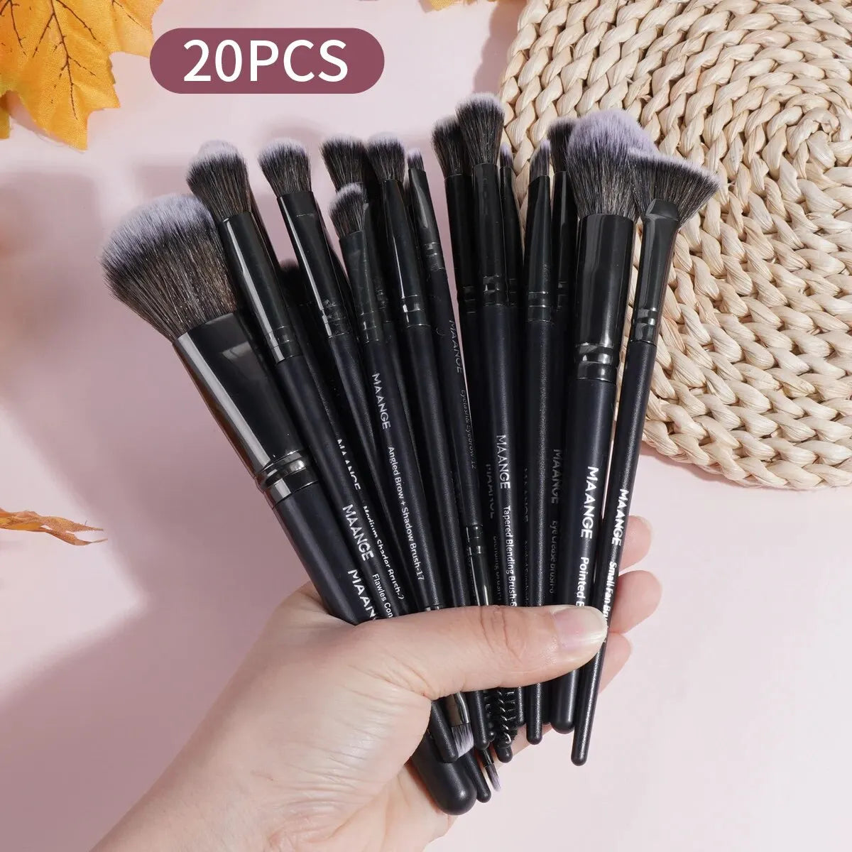 MAANGE 20Pcs Professional Makeup Brushes Set Foundation Concealer Eyeshadow Blush Brush Blending Beauty Tools with Portable Box