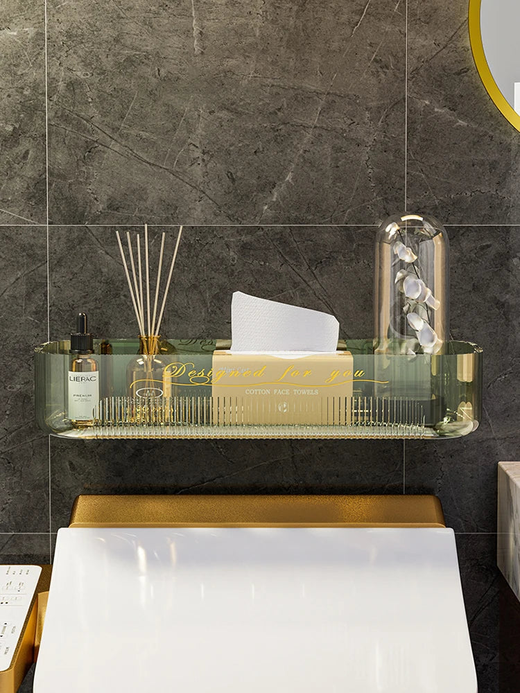 1pc Light Luxury Acrylic Storage Rack Toilet Washstand Cosmetic Storage Box Bathroom Storage Rack