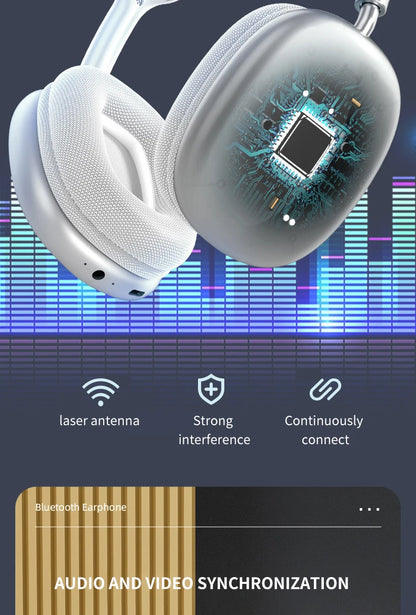 P9 Promax Headphones Wireless Bluetooth Headsets Outdoor Sports Gaming Wireless earphones Supports TF Card for Pc Smartphone