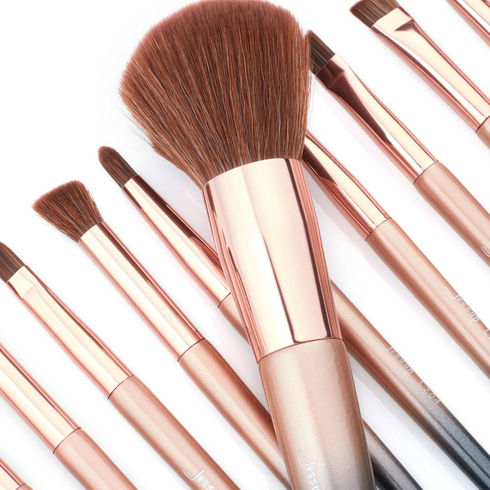 Jessup brushes 18pcs Makeup brushes set Powder Foundation Precision Blush Angled Contour Pencil Eyeshadow Eyeliner Eyebrow