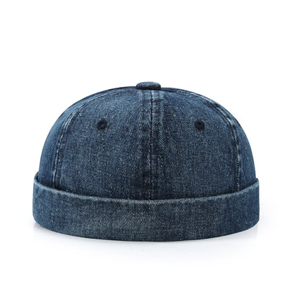 Brimless Skullies Cap Vintage Cotton Men Adjustable Landlord Docker Cap Multipurpos Beanie Hats Streetwear Dome Hat Hip Hop Hats