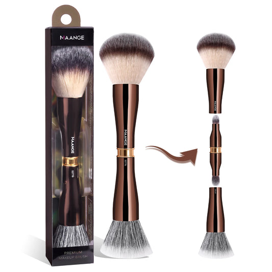 MAANGE 4 in 1 Assemble Makeup Brush Set Travel Makeup Brushes with Case Powder Brush, Foundation/Blush Brush, Eyeshadow Brush