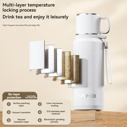 1.5L Thermos water bottle Stainless Steels Vacuum Flask Hot Coffee tea Water Heat Preservation Bottles Cold Tumbler drink