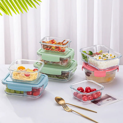 Premium Glass Lunch Container - Leak-Proof Bento Box with Secure Lid