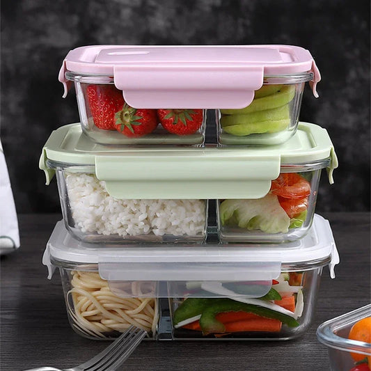 Premium Glass Lunch Container - Leak-Proof Bento Box with Secure Lid