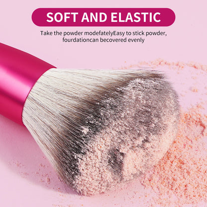 MAANGE Dual-ended Makeup Brush Flat Top Foundation Brush Angled Brush for Contour Mineral Powder Blush