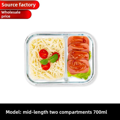 Premium Glass Lunch Container - Leak-Proof Bento Box with Secure Lid