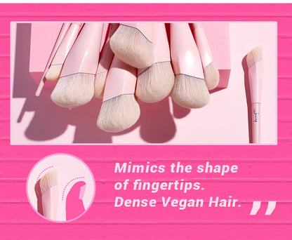 Jessup Foundation Brush and Concealer Brush, Pink Makeup Brushes Set 2Pcs Premium Synthetic Face Brushes Makeup , T497