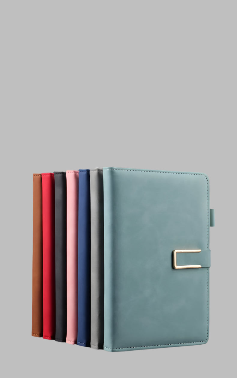 Vintage A5 Leather Notebook with Personalized Soft Cover - Perfect for Business Meetings and College Life