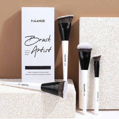 MAANGE Foundation Concealer Makeup Brushes Angled Brush Flat Top Brush Triangle Brush for Liquid Cream Blending Cosme