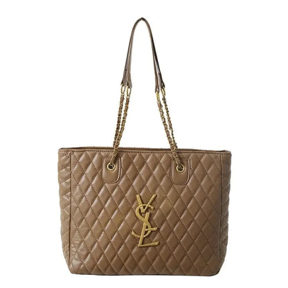 2025 Hot! Women's High - End Chain - Decorated Rhombus Tote - Spacious Shoulder Bag for Commuting & Diaper Storage