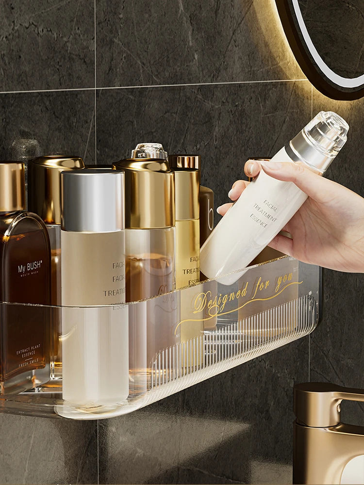 1pc Light Luxury Acrylic Storage Rack Toilet Washstand Cosmetic Storage Box Bathroom Storage Rack