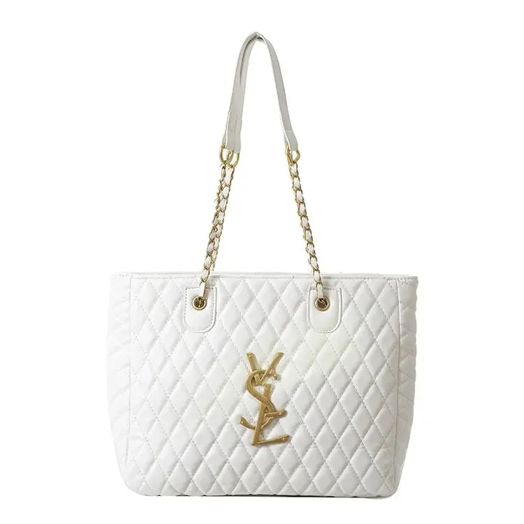 2025 Hot! Women's High - End Chain - Decorated Rhombus Tote - Spacious Shoulder Bag for Commuting & Diaper Storage