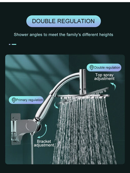 Bathroom 6 ”8 inch shower head ABS Chrome shower head water saving bathroom rain spa square handheld ELA087-1