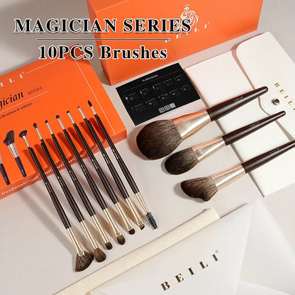 BEILI Professional Bevel Foundation Makeup Brush 1Pcs Soft Synthetic Hair For Liquid Cream Powder Emulsion Contouring Face Brush