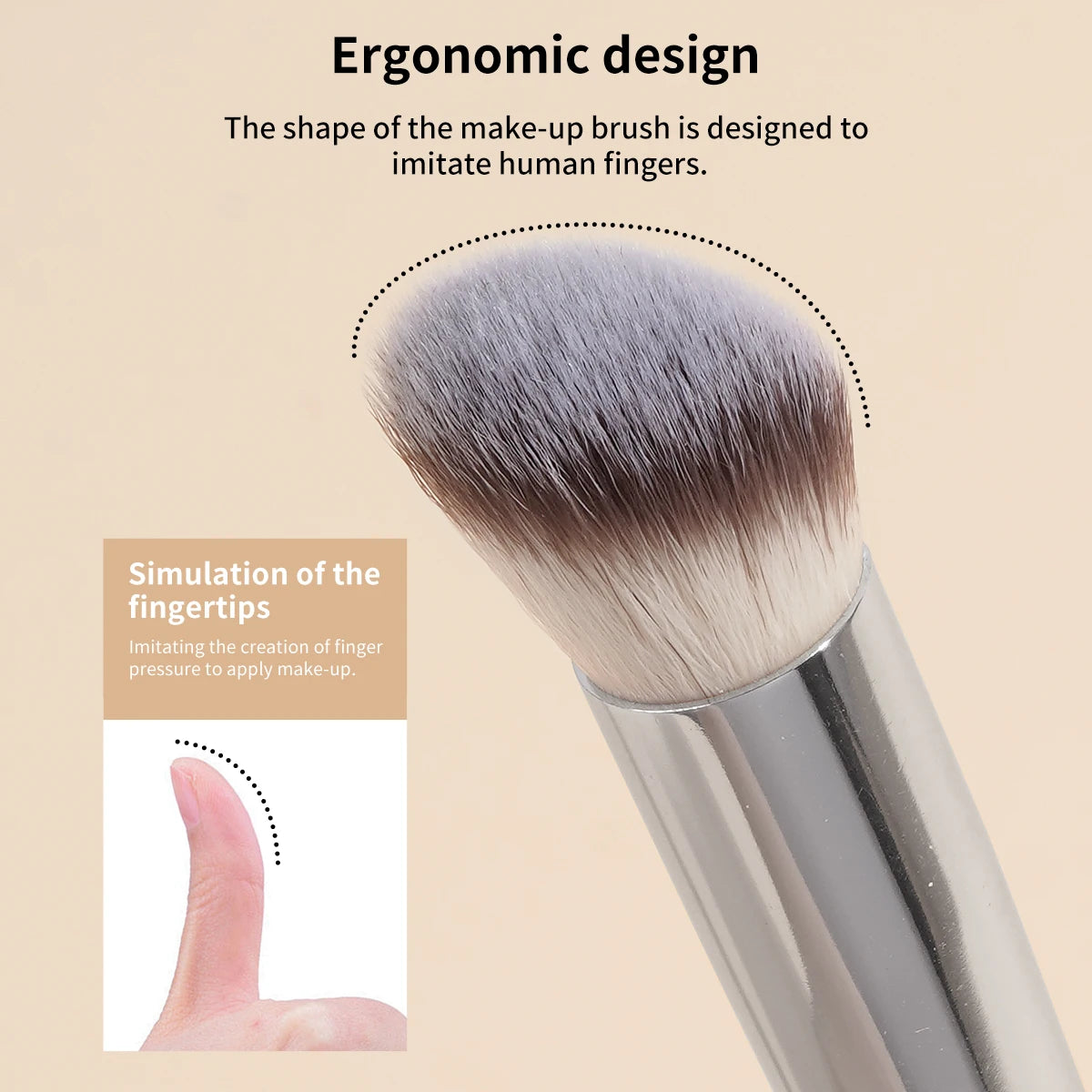 MAANGE Angled Concealer Makeup Brush Under Eye Makeup Small Foundation Precision Face Blending Brush Soft Bristles Makeup Tools