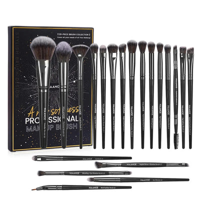 MAANGE 20Pcs Professional Makeup Brushes Set Foundation Concealer Eyeshadow Blush Brush Blending Beauty Tools with Portable Box
