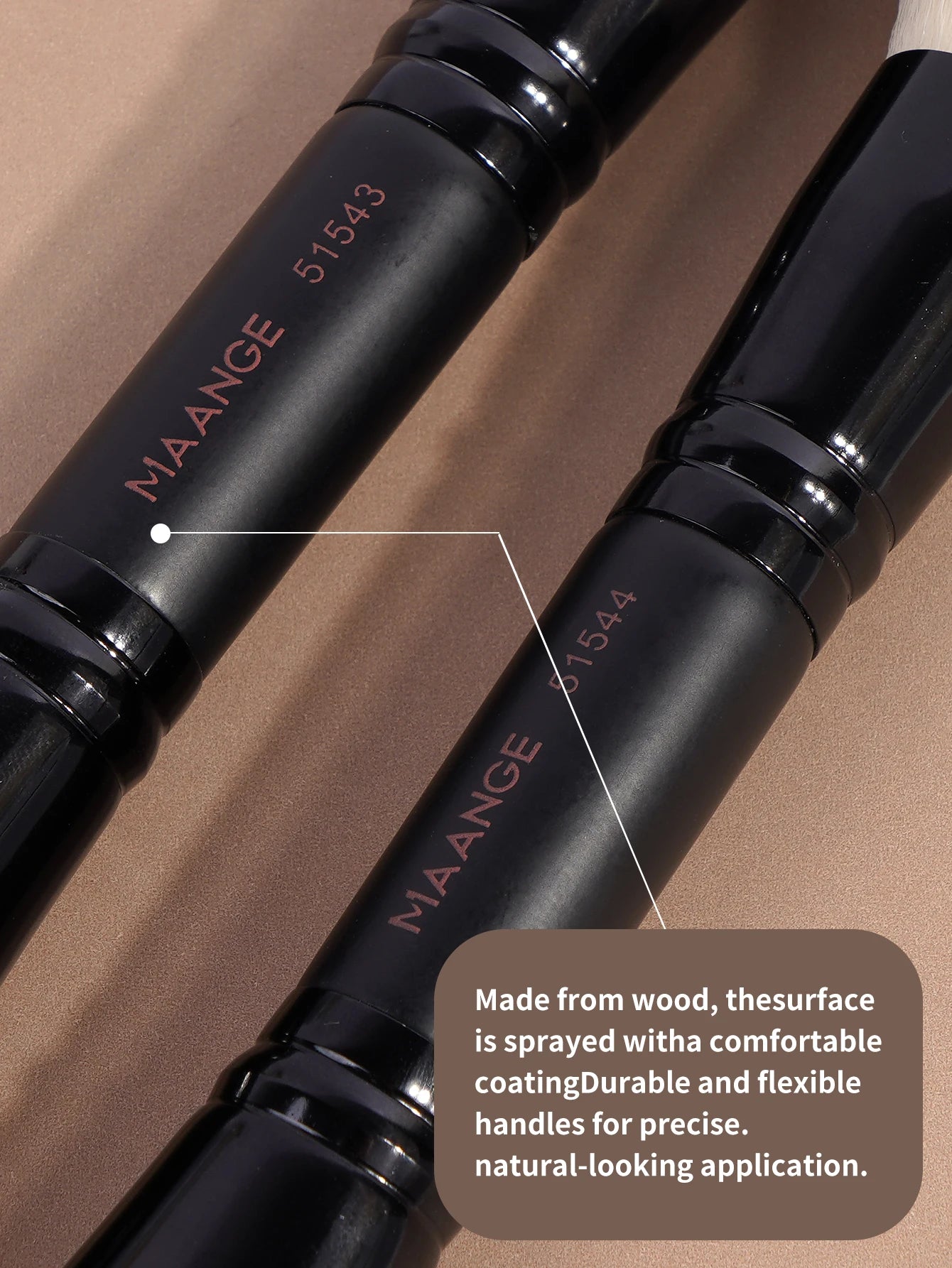 MAANGE 4pcs Dual-ended Makeup Brushes Set With Box Foundations Powder Conceal Blush for Eyeshadow Basic Brush Beginner Travel