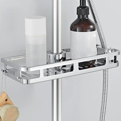 1 Bathroom Storage Shelf Bathroom Hanging Pole Shower Basket Tidy Storage Shelf 285x110mm Organiser Tray Rack Bathroom Fitting