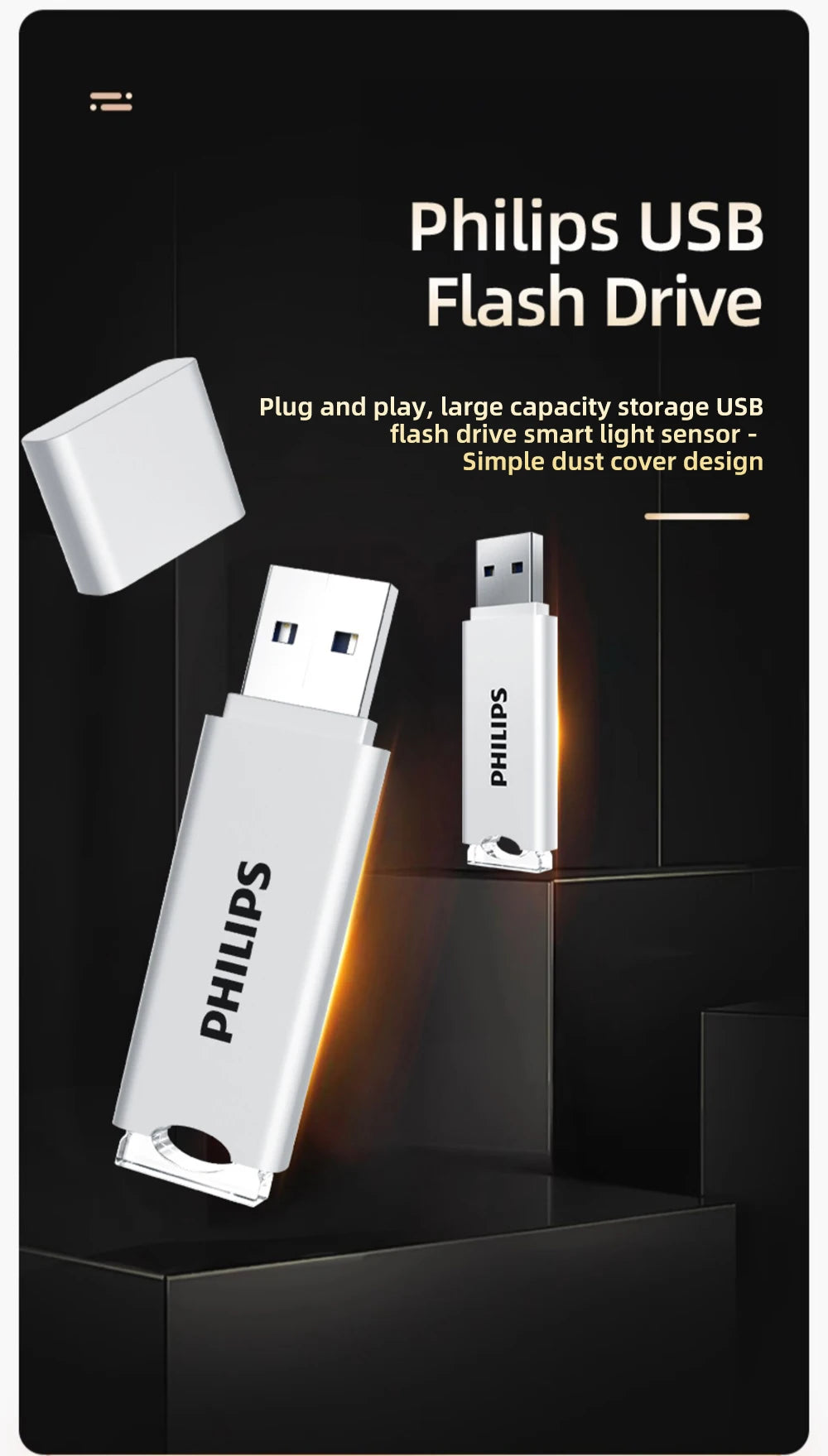 Philips USB Flash Drive 2.0, 64GB, Storage Expansion for Photos, Videos, Music, Files