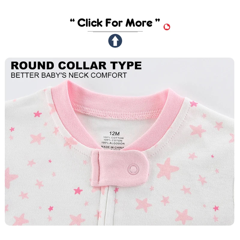 Kiddiezoom 3 Pcs Autumn Winter Solid Zipper Baby Boy Girl Rompers 100%Cotton Soft Newborn Clothes Baby Shower Gifts