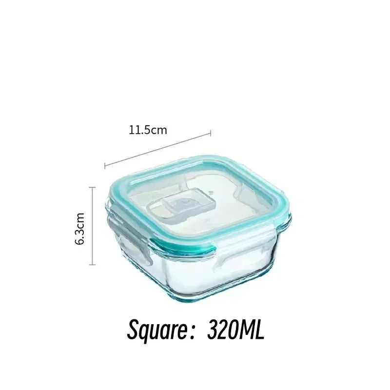 Glass Food Storage Container Set - Airtight Leak-Proof Meal Prep Containers
