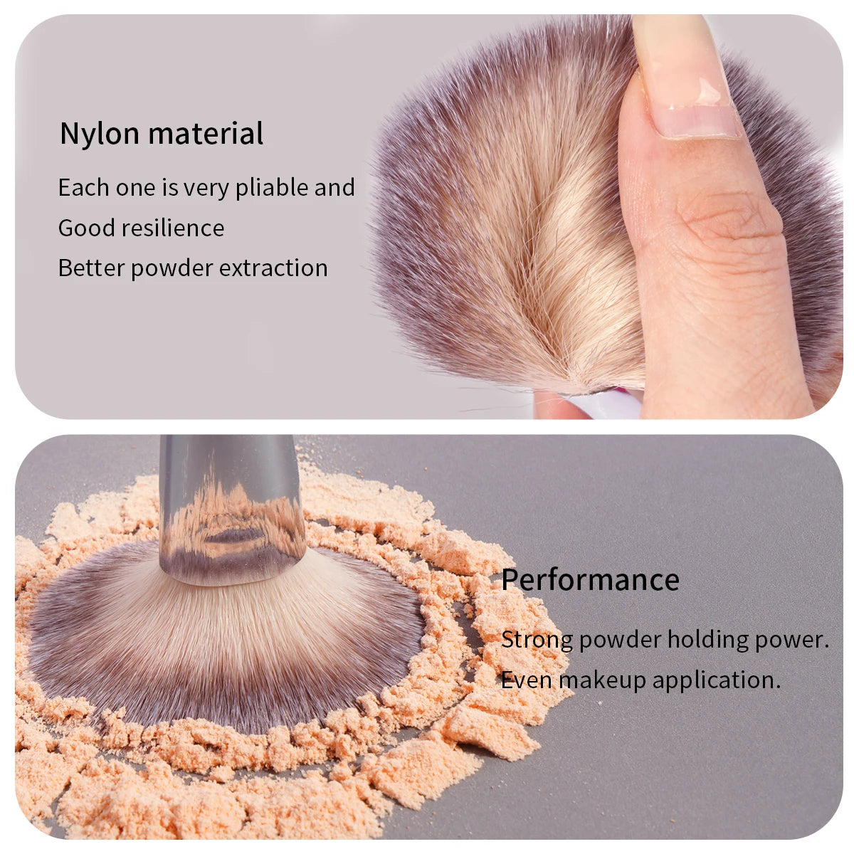 MAANGE 1PCS Professional Makeup Brush Set Premium Synthetic Foundation Blush Brush for Blending Liquid Cream Beauty Tools