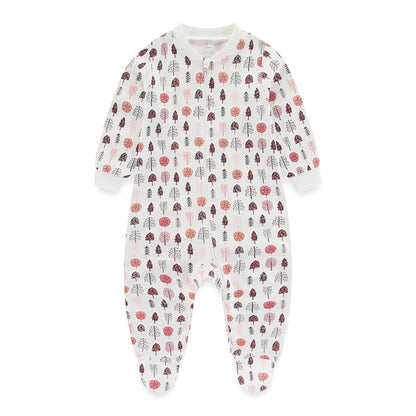 Kiddiezoom 0-12Months Cartoon 1/2 Pieces Long Sleeve Zipper Baby Boys Girl Romper 100%Cotton Soft newborn Jumpsuits