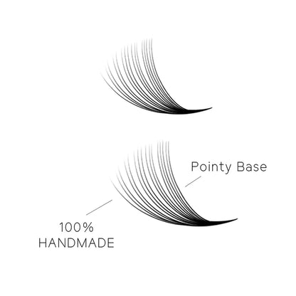 TDANCE 1000 Fans Loose Fan Mixed Length Pointy Base Premade Fans Sharp Thin Slim Medium Stem Volume Russian Eyelashes Extensions