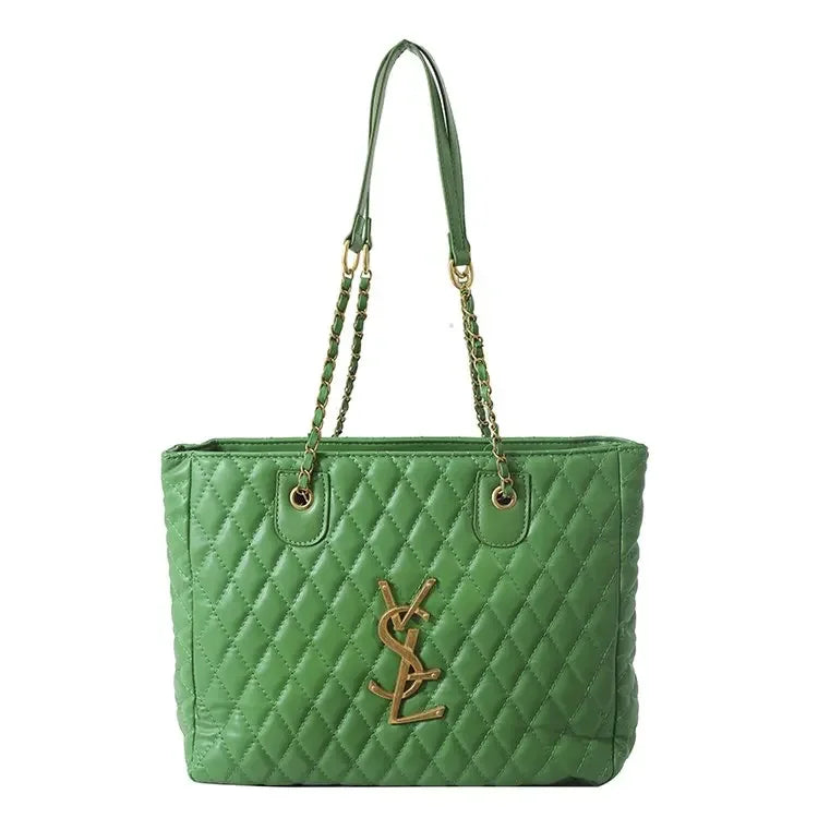 2025 Hot! Women's High - End Chain - Decorated Rhombus Tote - Spacious Shoulder Bag for Commuting & Diaper Storage