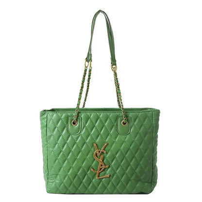 2025 Hot! Women's High - End Chain - Decorated Rhombus Tote - Spacious Shoulder Bag for Commuting & Diaper Storage