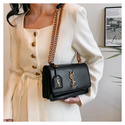 2025 Best Selling Luxury Women's Chain Crossbody Bag - Spacious Square Shoulder Bag With Phone Compartment For Commuters