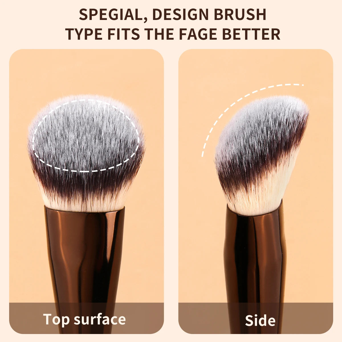 MAANGE 3pcs Dual-Head Multifunctional Makeup Brushes Sloping Foundation Concealer Brush Kabuki for Liquid Cream Blending Beauty