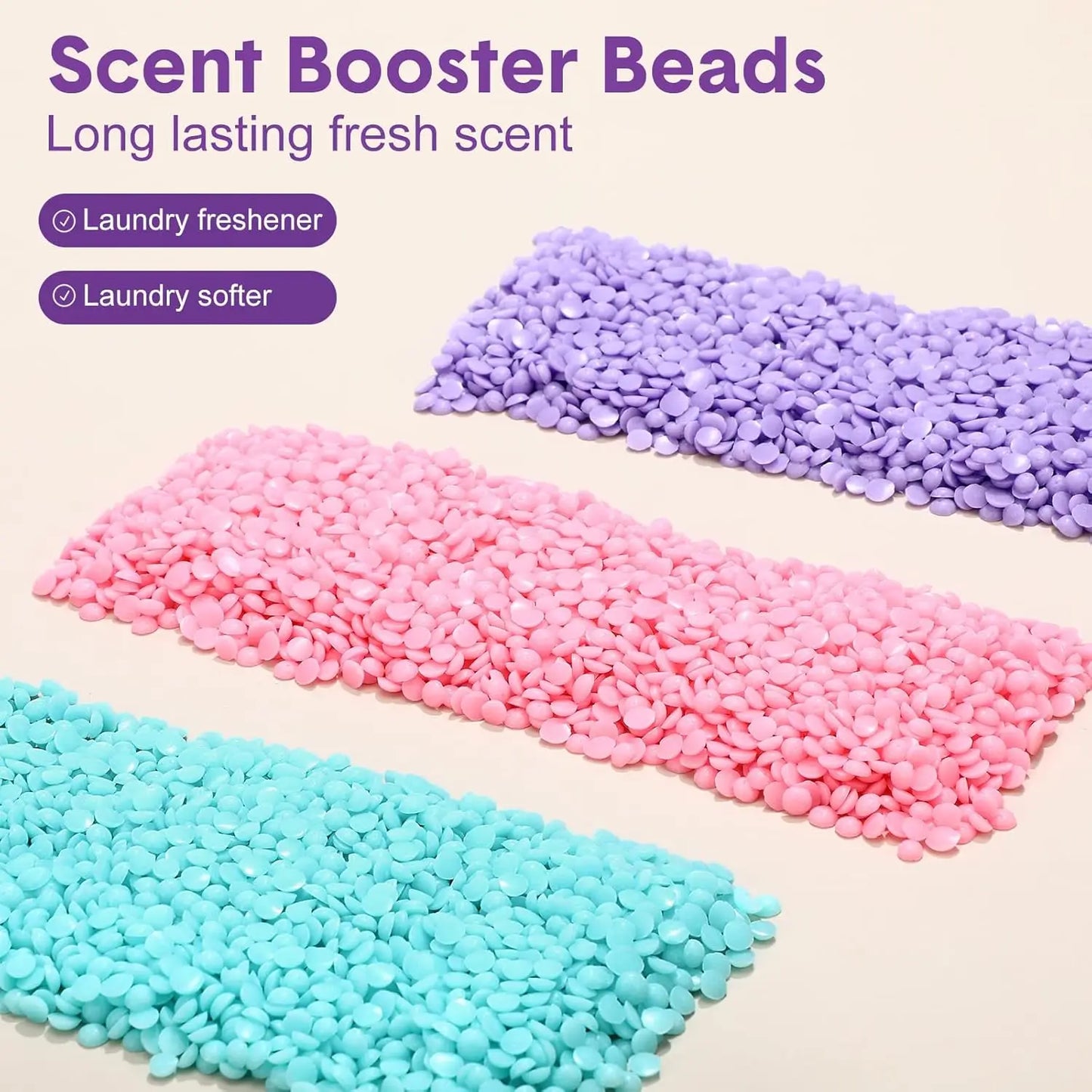 260g in Wash Scent Booster Beads Laundry Boosters Laundry Room Beads Fresh Essence Scent Eco‑Friendly Safe Fabric Softener