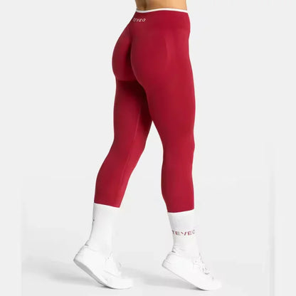 TEVEO High Waist Seamless Scrunch Leggings for Women Yoga Pants Hip Lifting Running Exercise Gym Ignite Sculpt Series
