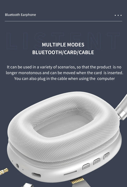P9 Promax Headphones Wireless Bluetooth Headsets Outdoor Sports Gaming Wireless earphones Supports TF Card for Pc Smartphone