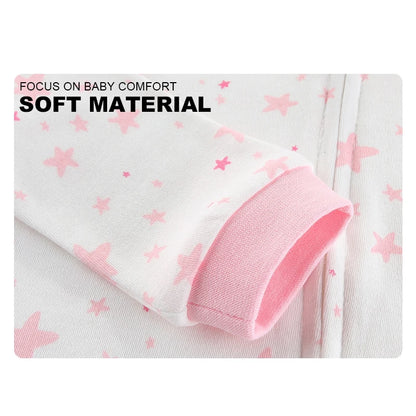 Kiddiezoom 3 Pcs Autumn Winter Solid Zipper Baby Boy Girl Rompers 100%Cotton Soft Newborn Clothes Baby Shower Gifts