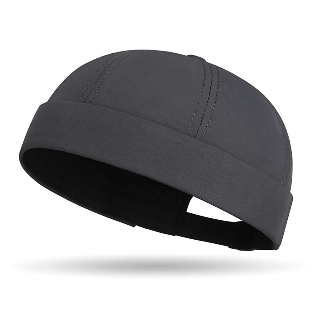 Brimless Skullies Cap Vintage Cotton Men Adjustable Landlord Docker Cap Multipurpos Beanie Hats Streetwear Dome Hat Hip Hop Hats