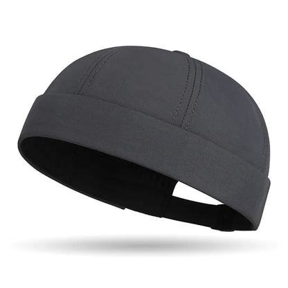 Brimless Skullies Cap Vintage Cotton Men Adjustable Landlord Docker Cap Multipurpos Beanie Hats Streetwear Dome Hat Hip Hop Hats