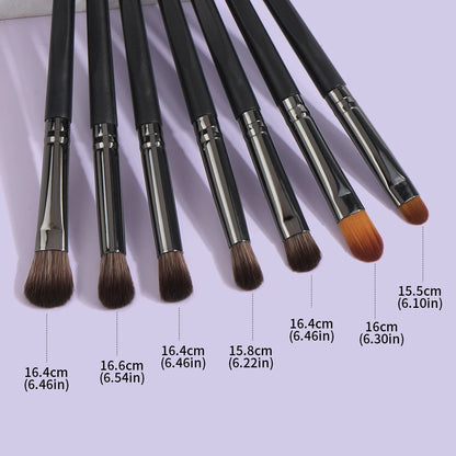 MAANGE Eye Makeup Brushes Kit 7PCS Eyeshadow Makeup Brushes Set Blending Soft Synthetic Bristle Lip Brush Cosmetic Beauty Tools