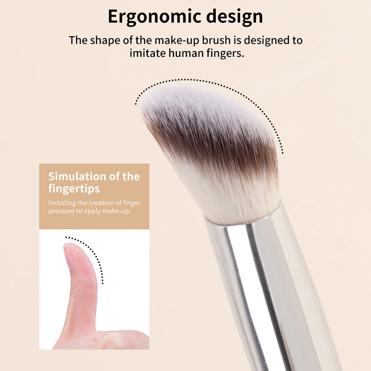 MAANGE Angled Concealer Makeup Brush Under Eye Makeup Small Foundation Precision Face Blending Brush Soft Bristles Makeup Tools