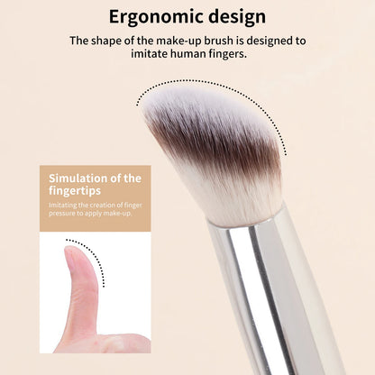 MAANGE Angled Concealer Makeup Brush Under Eye Makeup Small Foundation Precision Face Blending Brush Soft Bristles Makeup Tools