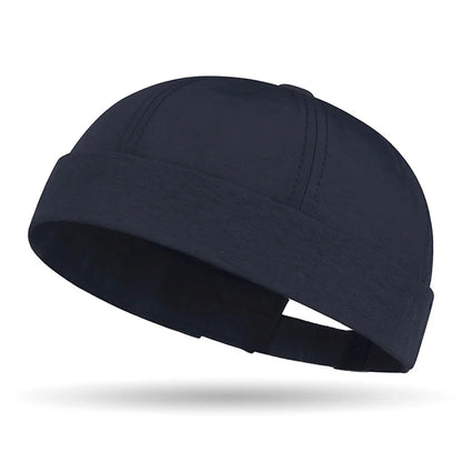 Brimless Skullies Cap Vintage Cotton Men Adjustable Landlord Docker Cap Multipurpos Beanie Hats Streetwear Dome Hat Hip Hop Hats