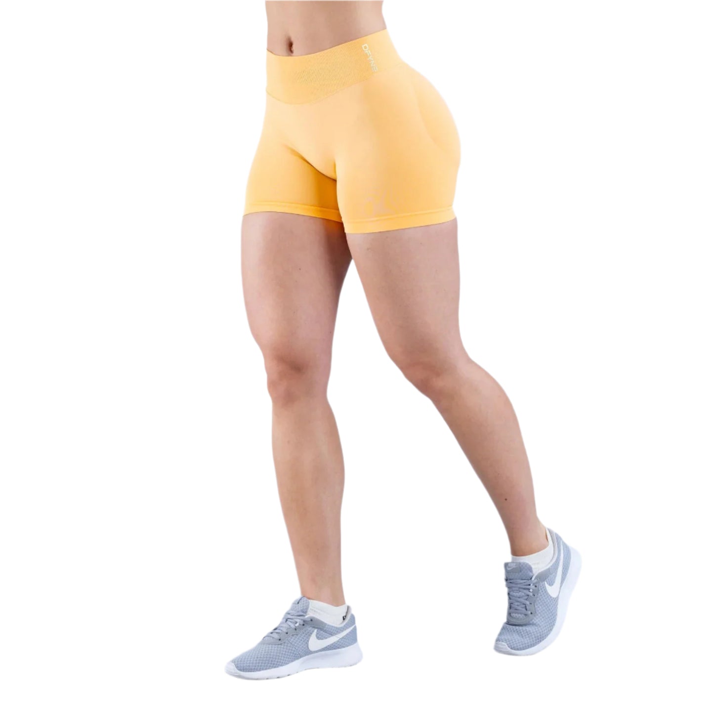 Dfyne Impact Shorts 4.5'' Low Waist Seamless Yoga Shorts Scrunch Bum Gym Shorts Women Workout Biker Stretch Fitness Short XS-XL