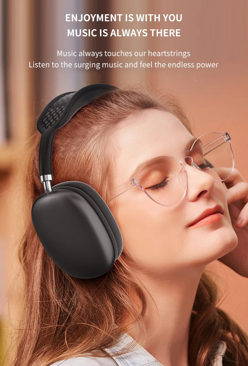 P9 Promax Headphones Wireless Bluetooth Headsets Outdoor Sports Gaming Wireless earphones Supports TF Card for Pc Smartphone