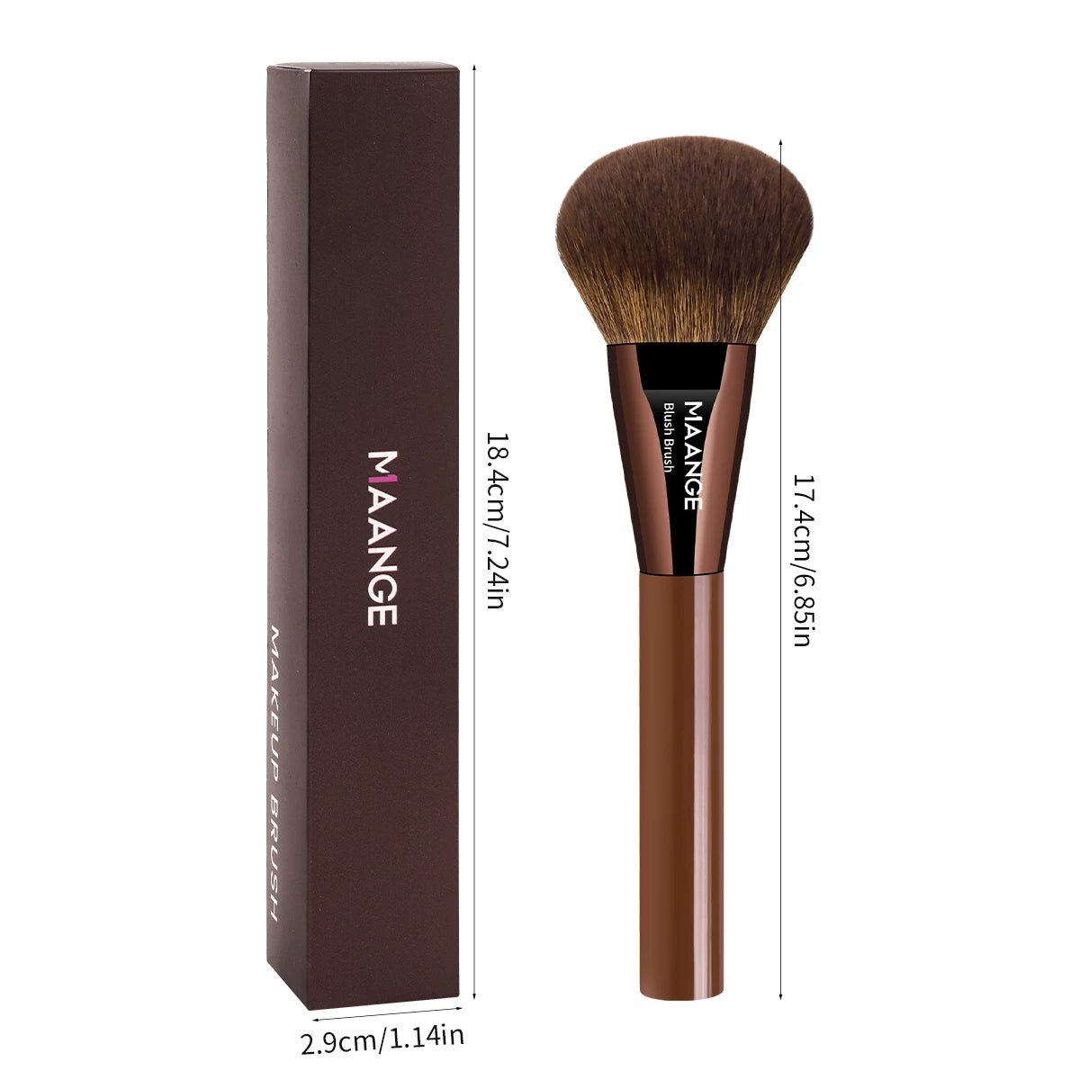 MAANGE Professional Makeup Brush Multifunctional Foundation Brush Blending Powder Tapered Kabuki Contour Brush Soft Dense Hair