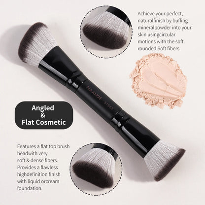MAANGE 4pcs Dual-ended Makeup Brushes Set With Box Foundations Powder Conceal Blush for Eyeshadow Basic Brush Beginner Travel